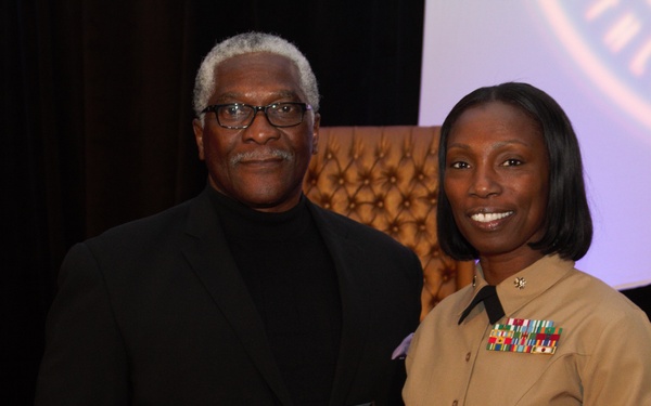 Marines Present Excellence in Leadership Award at MEAC Hall of Fame Brunch