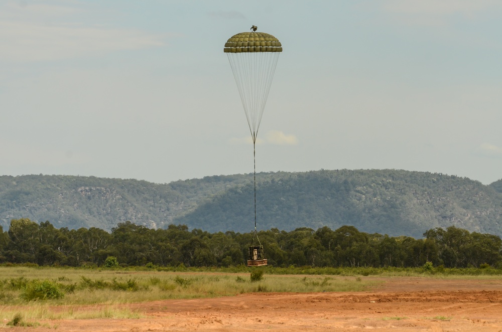 AATTC course airdrops at Londonderry drop zone, near RAAF Richmond, Australia