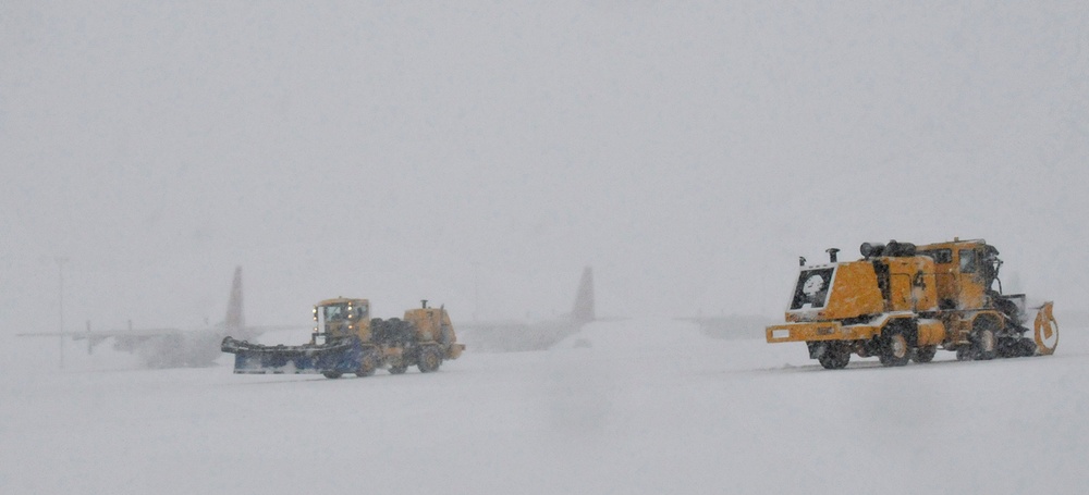 Clearing the flight line in upstate New York