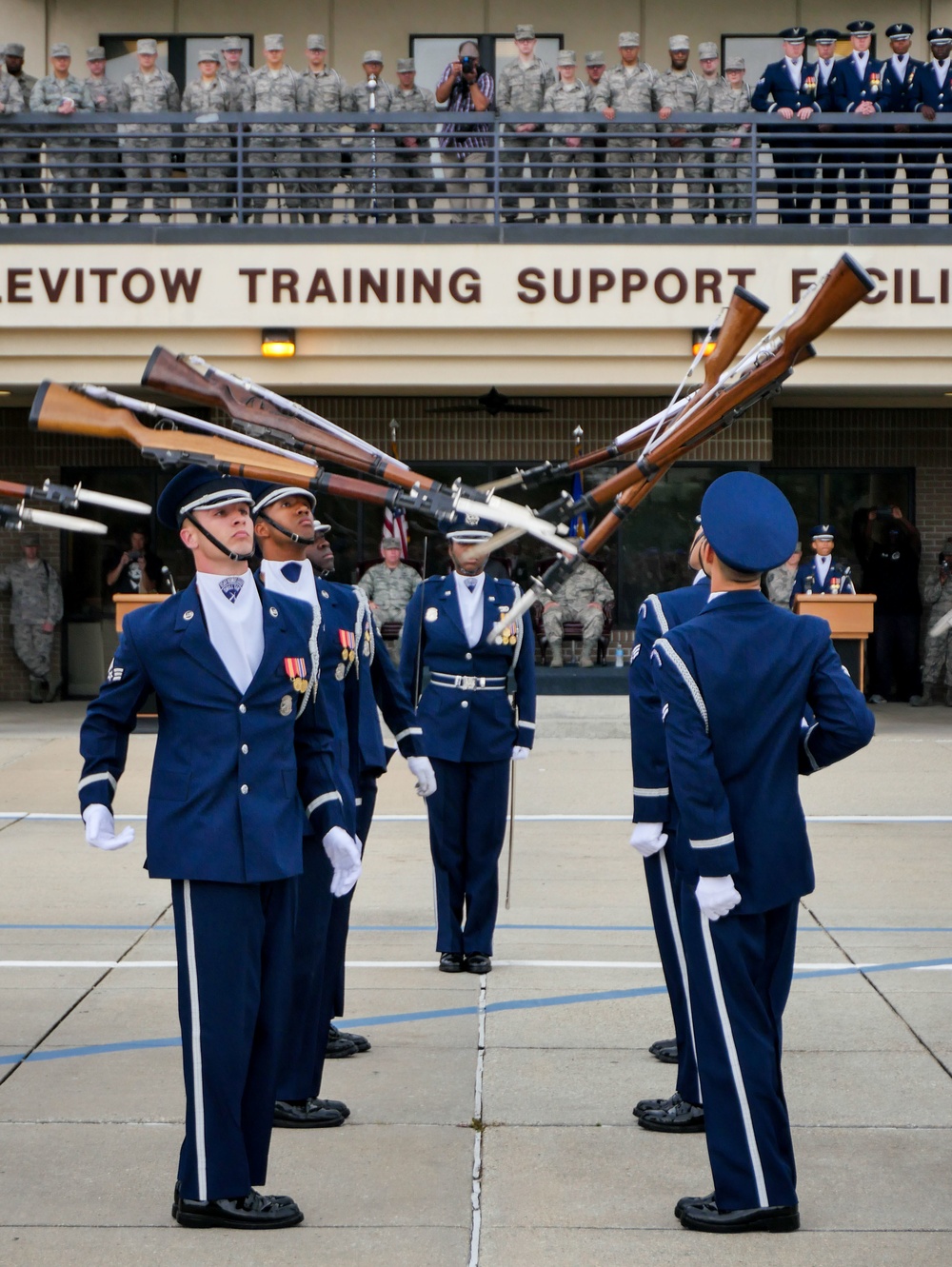 U.S. Air Force Honor Guard First Performance of New Routine