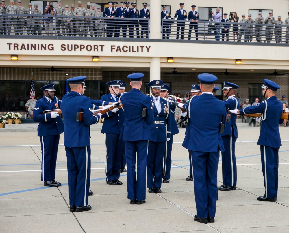 U.S. Air Force Honor Guard First Performance of New Routine