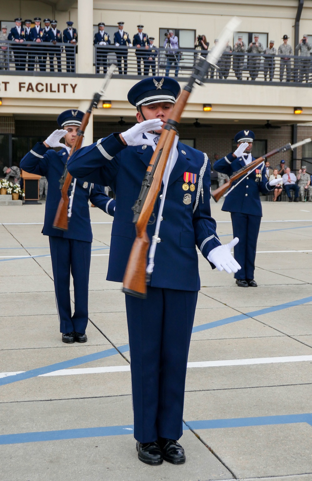 U.S. Air Force Honor Guard First Performance of New Routine