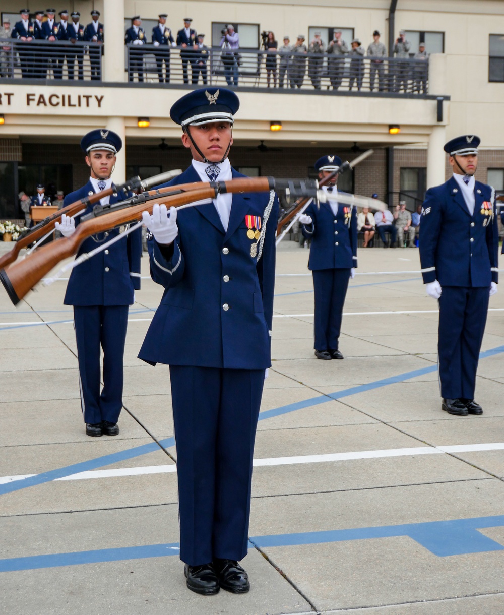 U.S. Air Force Honor Guard First Performance of New Routine