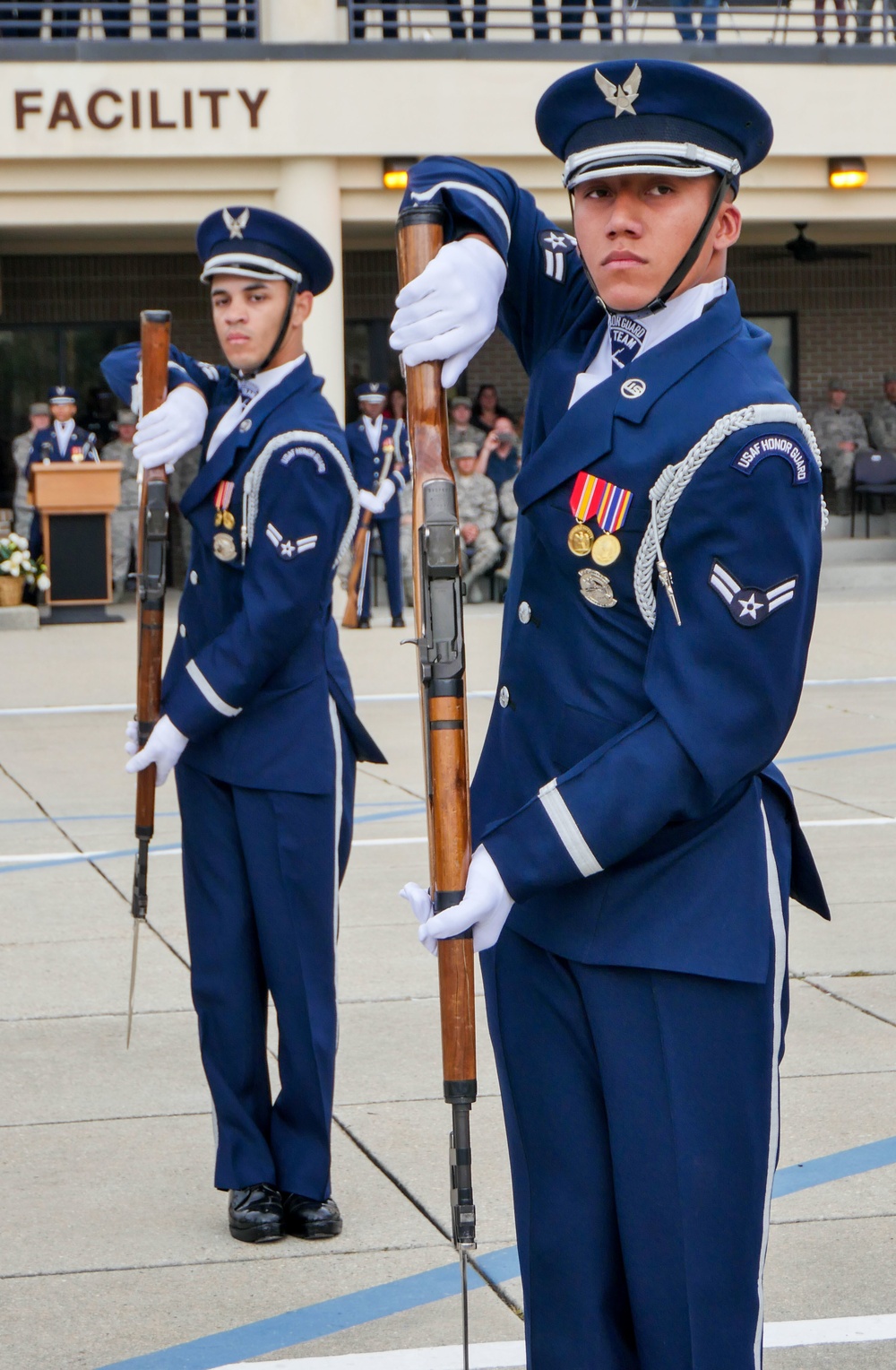 U.S. Air Force Honor Guard First Performance of New Routine