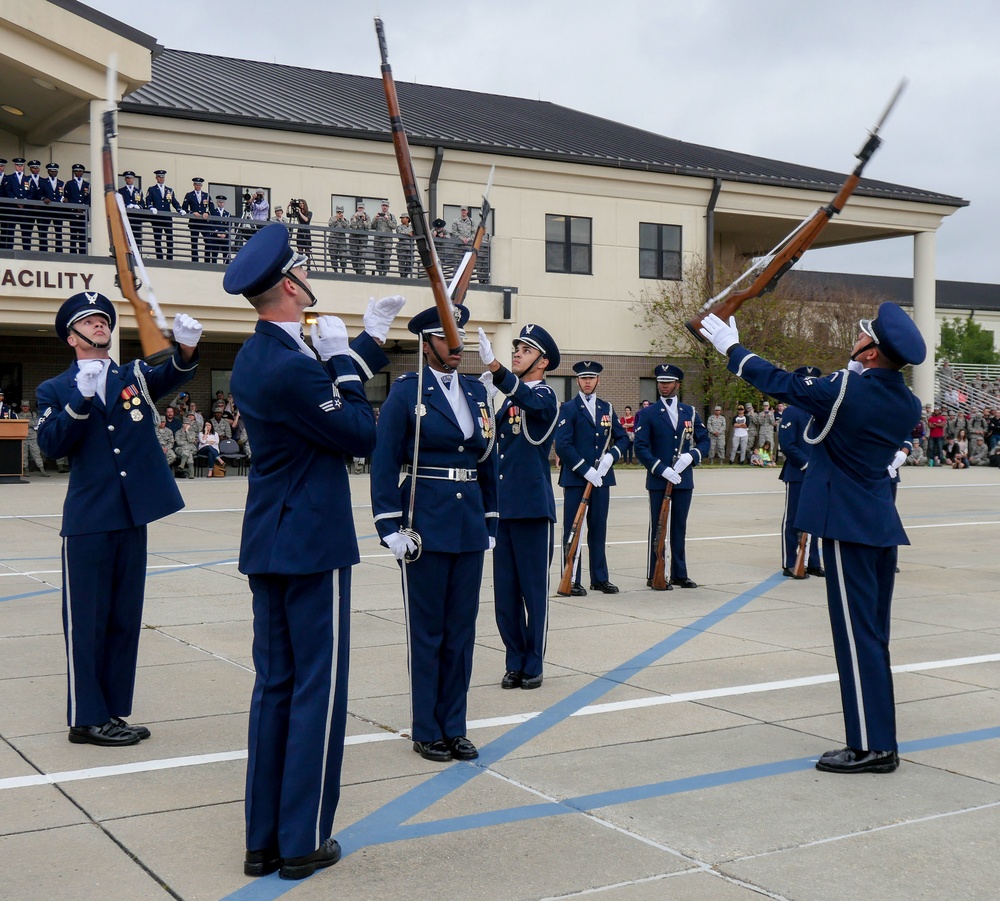 U.S. Air Force Honor Guard First Performance of New Routine