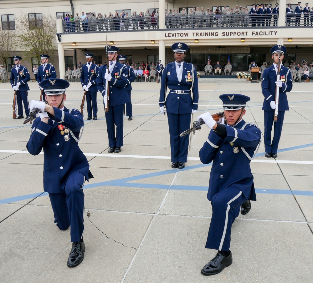 U.S. Air Force Honor Guard First Performance of New Routine