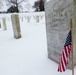 Snow and ice from winter storm Stella blanket Arlington National Cemetery