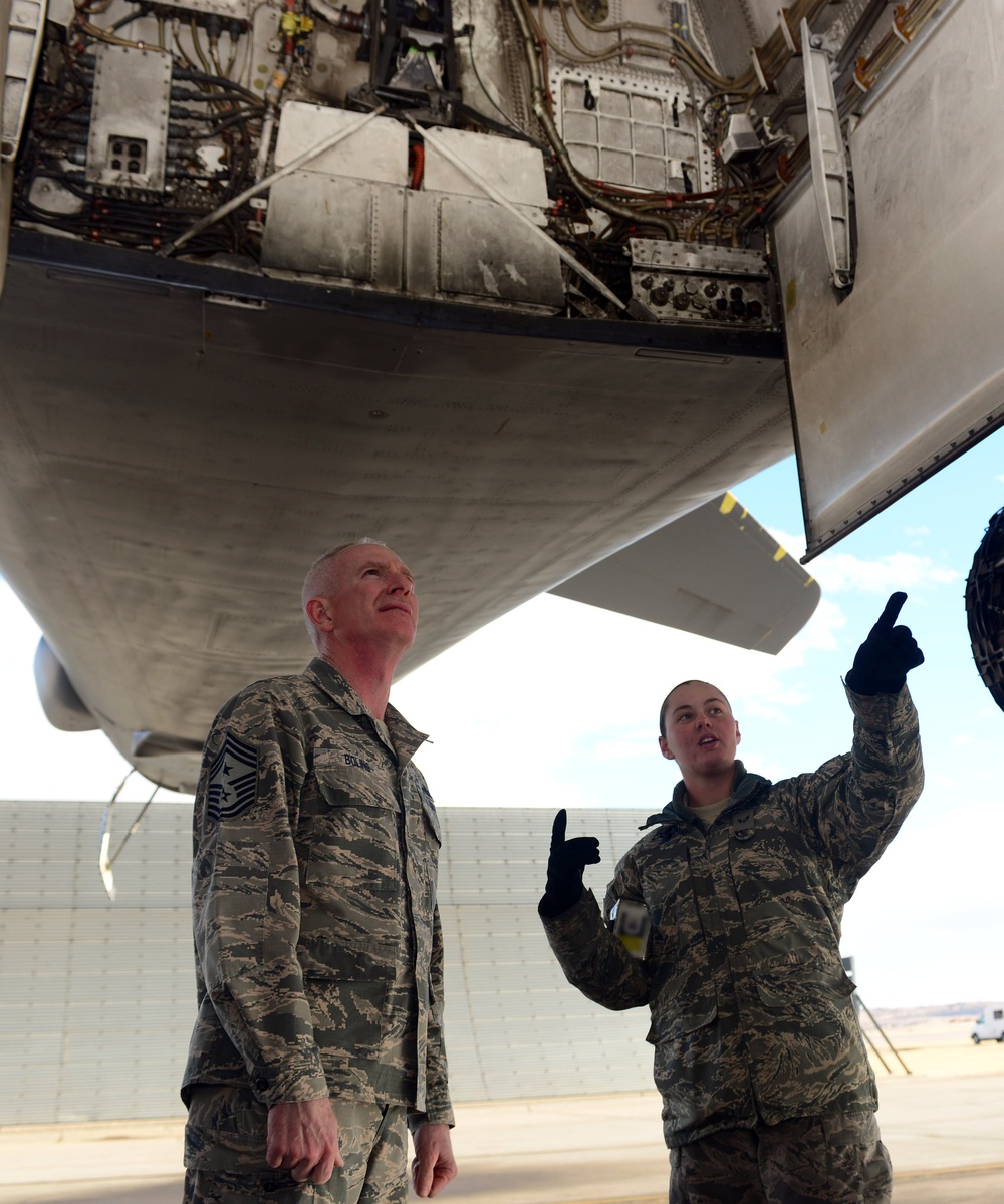 8th Air Force command chief pays visit to Ellsworth