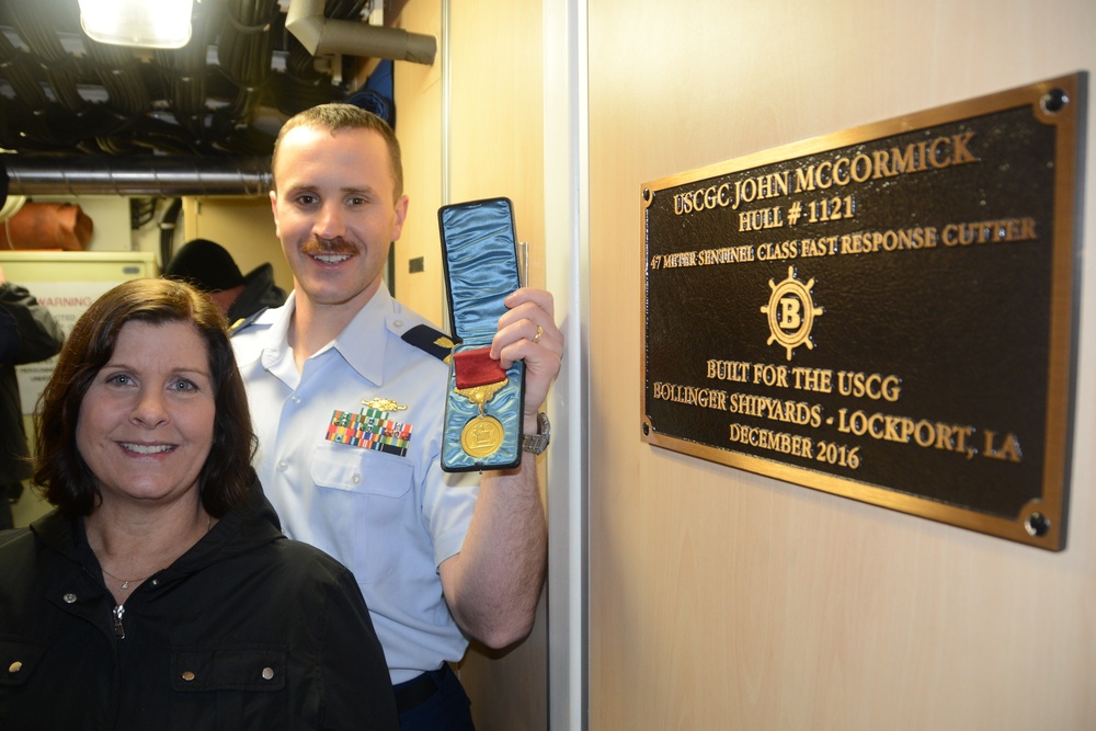 McCormick family visits USCGC John McCormick (WPC 1121)