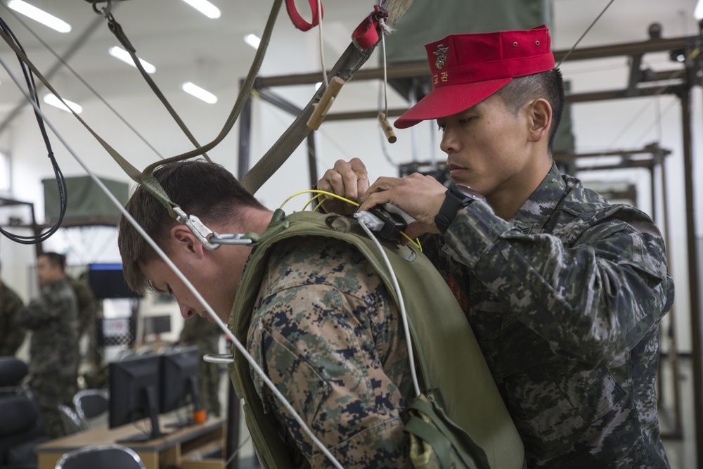 Denver Marine trains in South Korea for parachute operations