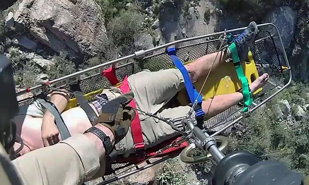 U.S. Customs and Border Protection air crew resues Pima Canyon hiker