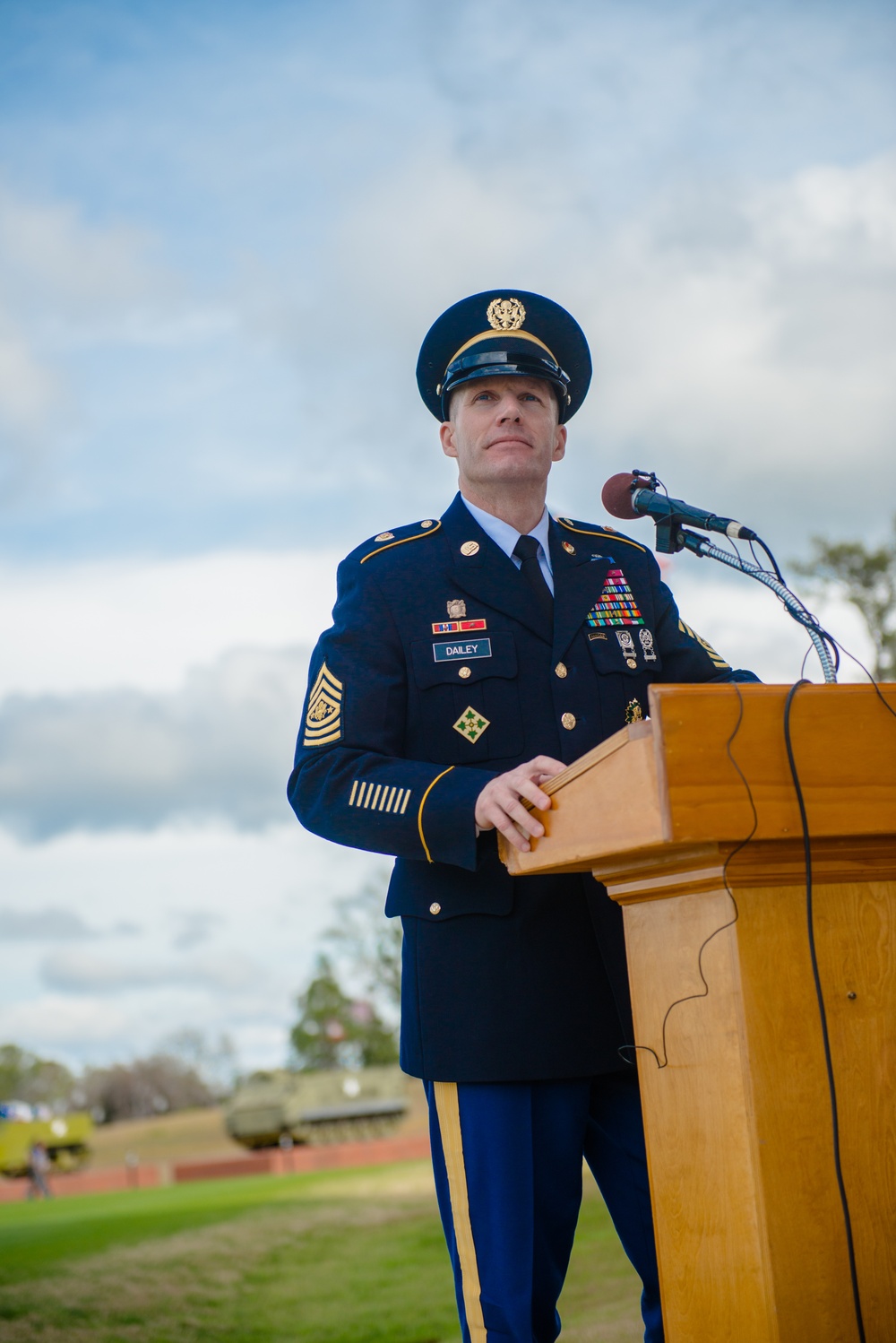 Sergeant Major of the Army A. Daniel Dailey at OSUT Graduation