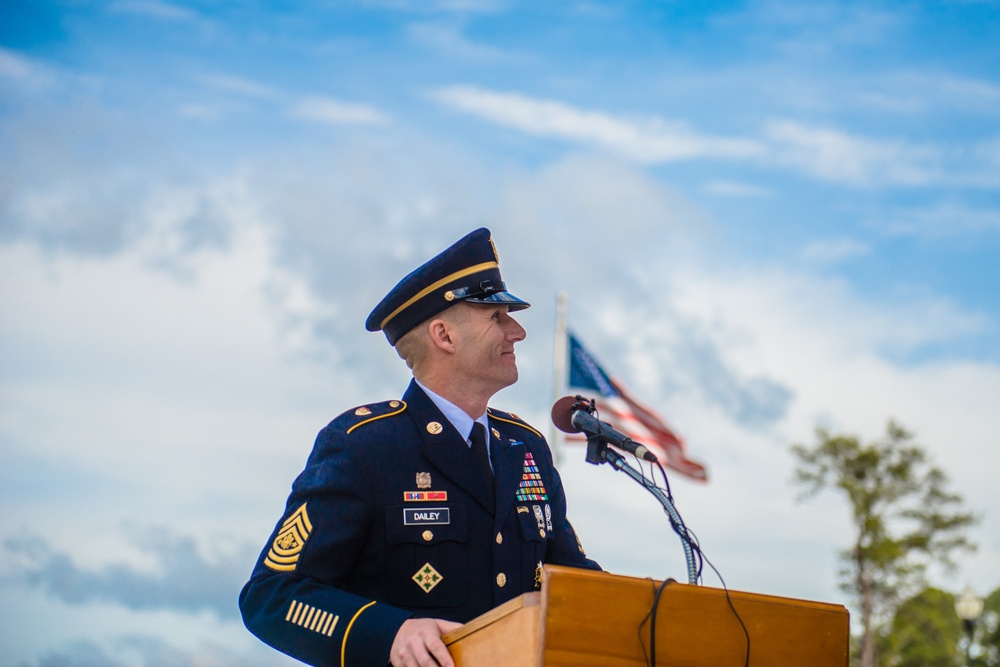 Sergeant Major of the Army A. Daniel Dailey at OSUT Graduation