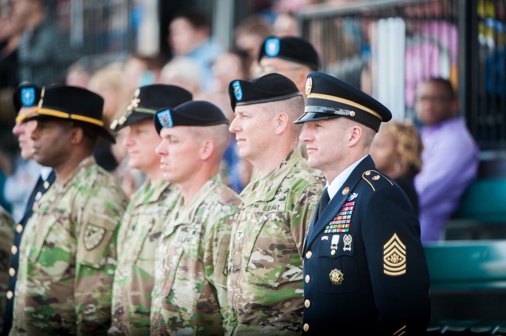 Sergeant Major of the Army A. Daniel Dailey at OSUT Graduation