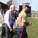 Marine Recruiters Present Colors at Varsity Game
