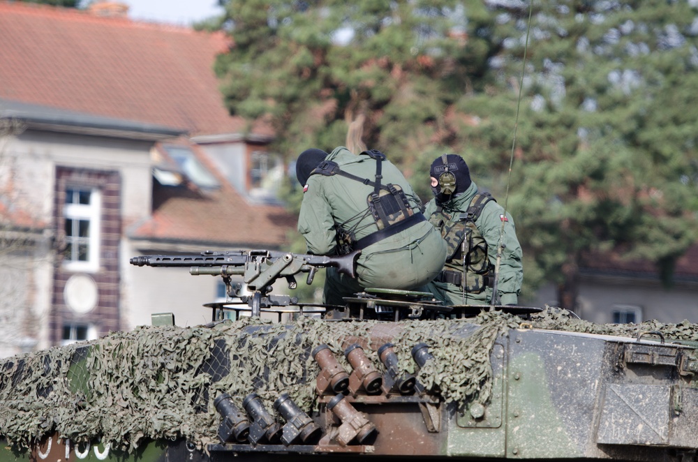 Polish, U.S. tanks lead the way during combined maneuver training