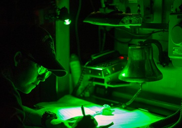 Bridge operations aboard USS Bonhomme Richard