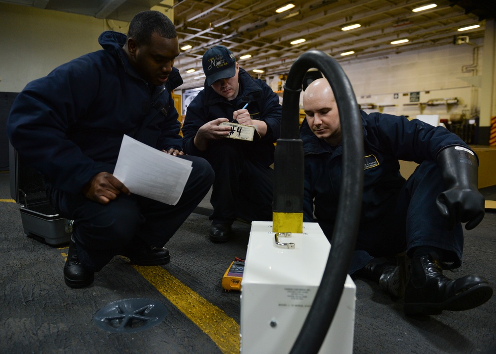 Sailors perform load testing