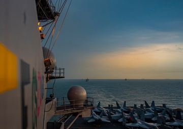 GHWB, part of the George H.W. Bush Carrier Strike Group, is deployed in support of maritime security operations and theater security cooperation efforts in the U.S. 5th Fleet area of operations.