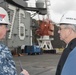 Capt. Buzz Donnelly Talks With Vice Adm. Thomas J. Moore