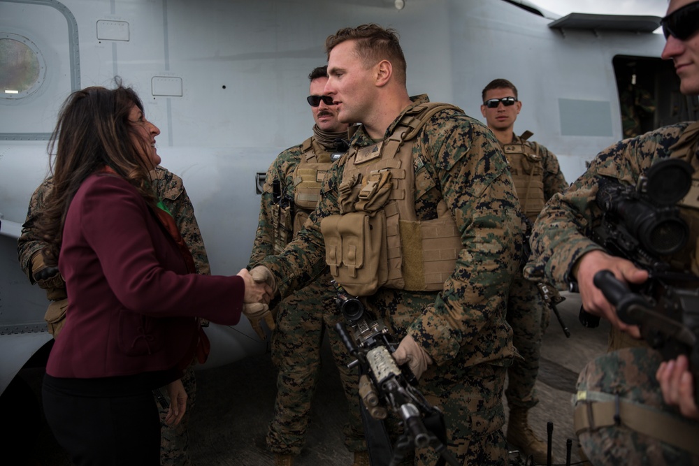 Show ‘Em What We Got: U.S. Marines participate in static display show during Real Thaw 17