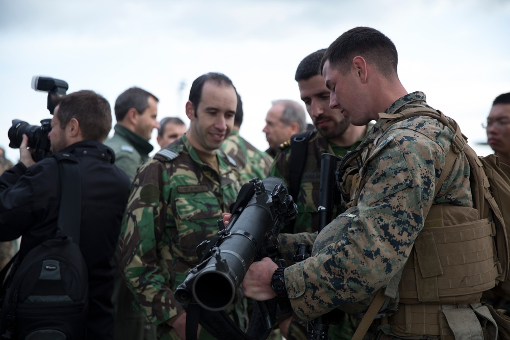 Show ‘Em What We Got: U.S. Marines participate in static display show during Real Thaw 17