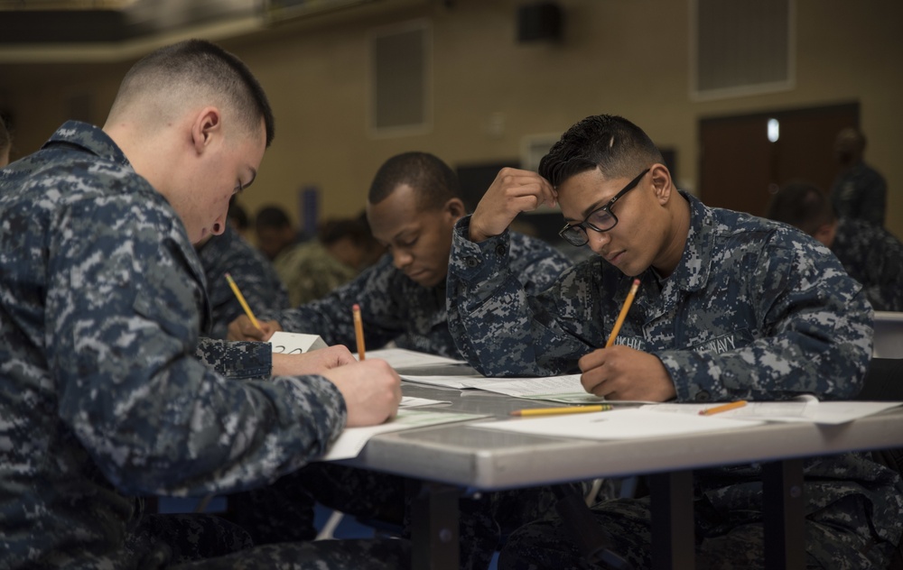 Sailors Take Navy-wide E-4 Advancement Exam