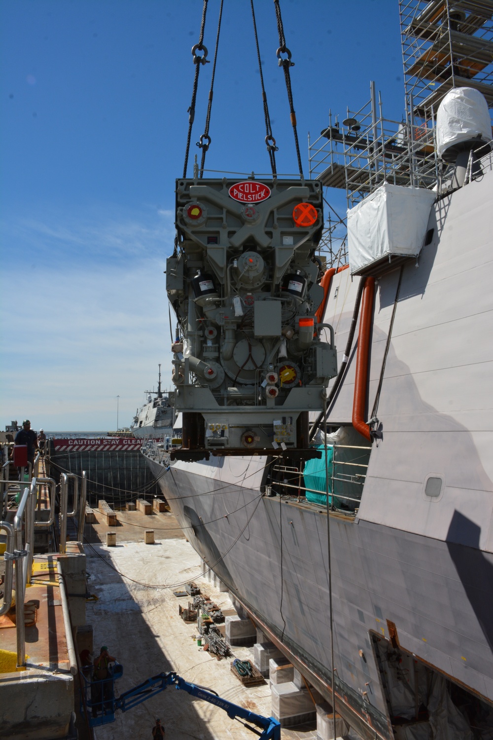 USS Freedom (LCS 1) Successful Replacement of Main Propulsion Diesel Engine