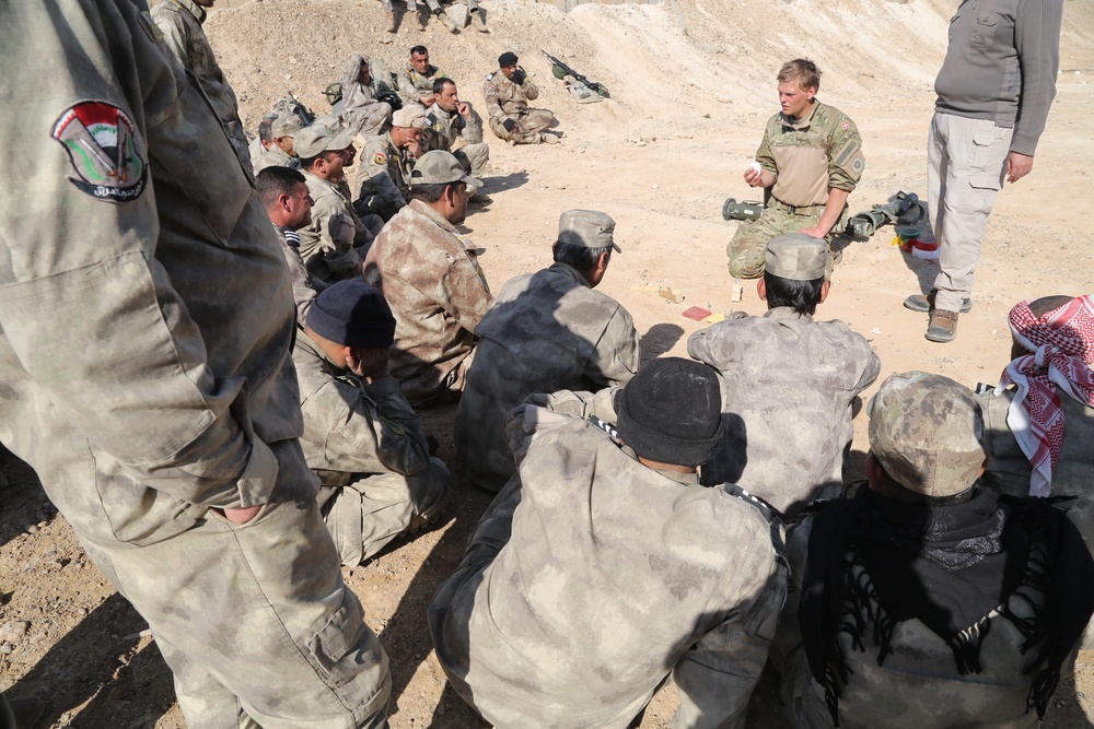 ISF rehearse checkpoint training at Al Asad