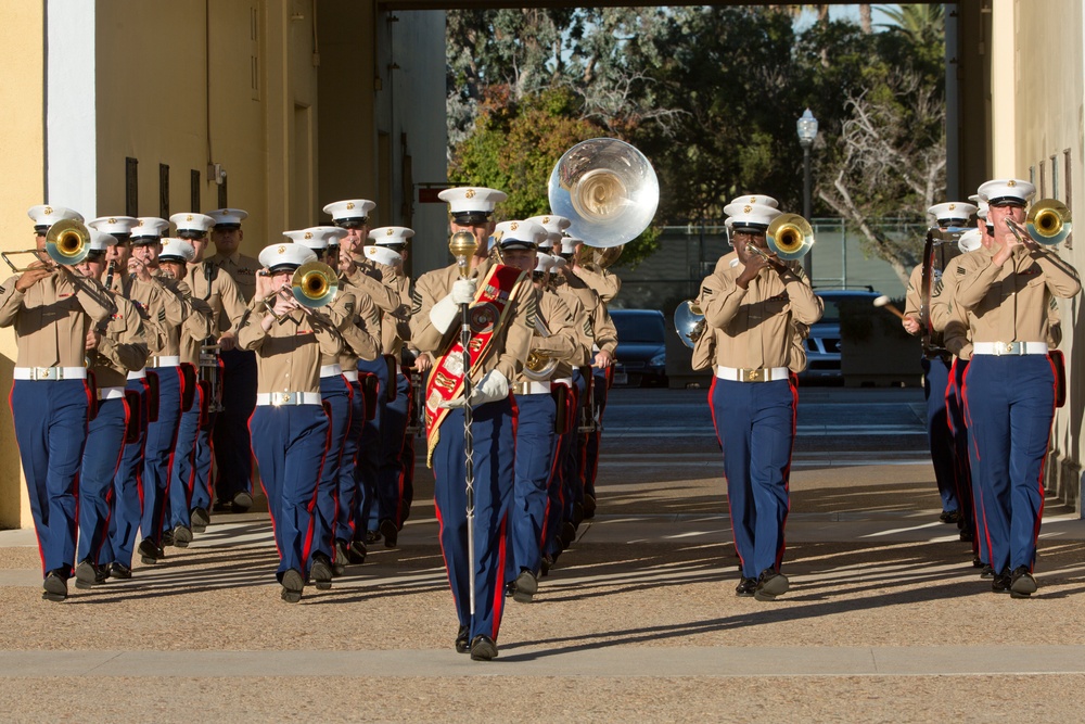 Marine Corps Recruit Depot Morning Colors Ceremony