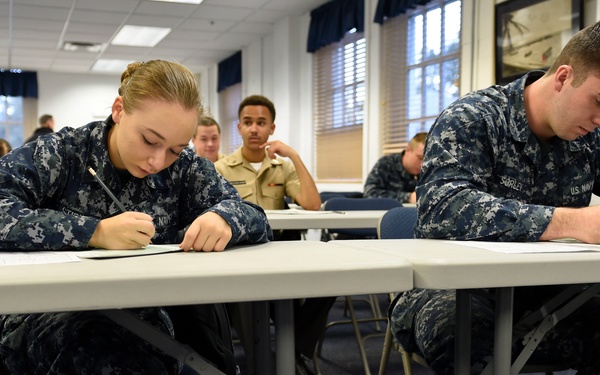 IWTC Corry Station Sailors Take E-4 Advancement Exam