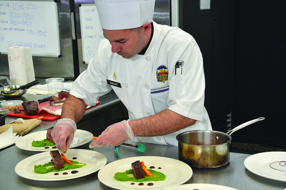 Enlisted aides show skills, knowledge in culinary competition event