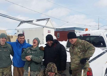 New York Army Guard Soldiers digging out in Utica