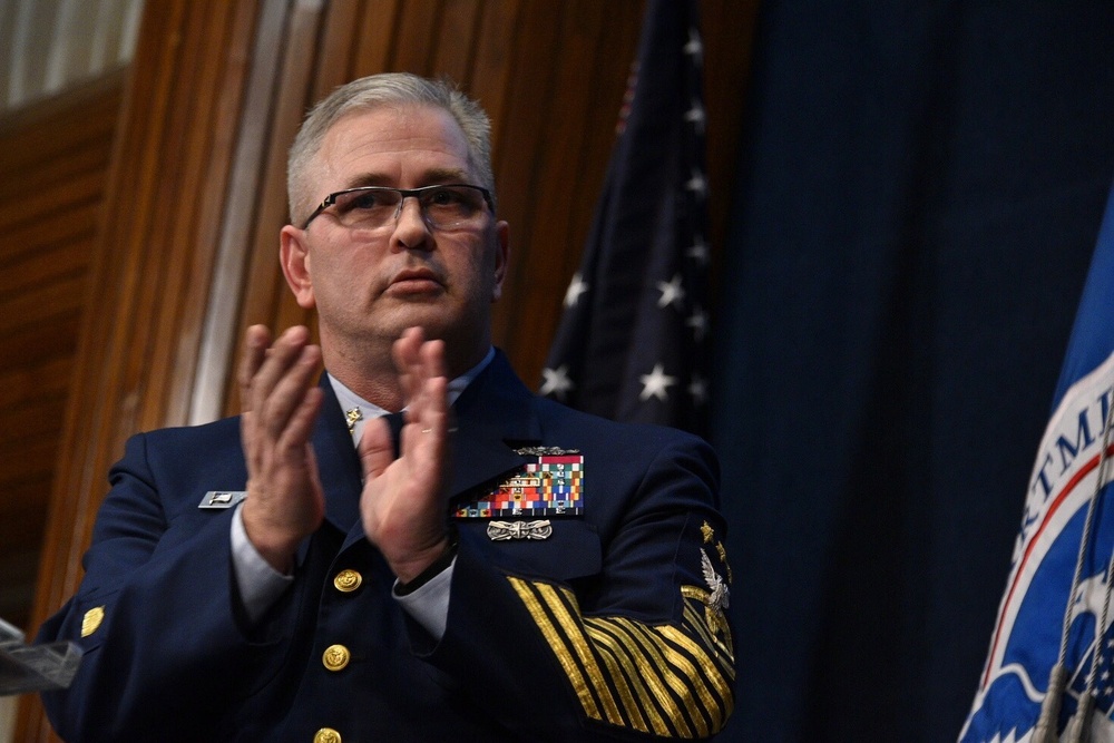 Master Chief Petty Officer of the Coast Guard introduces the Commandant