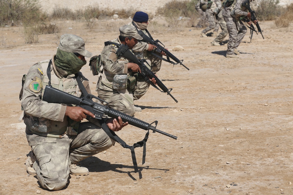 ISF rehearse checkpoint training at Al Asad
