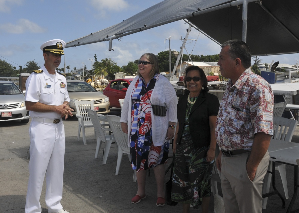Marshall Islands President, US Ambassador Tour Frank Cable