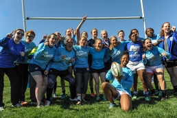 Ruck ‘n’ Roll: AF rugby program breaks gender barrier