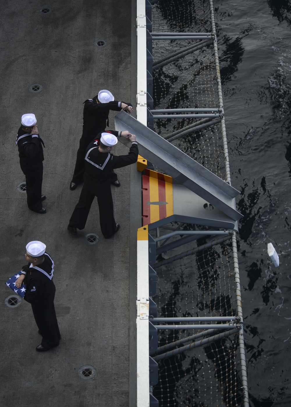 Nimitz Conducts Burial At Sea