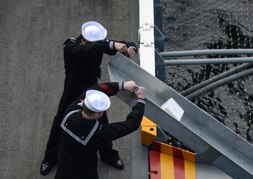 Nimitz Conducts Burial At Sea