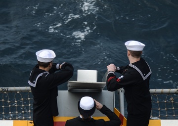 Nimitz Conducts Burial At Sea