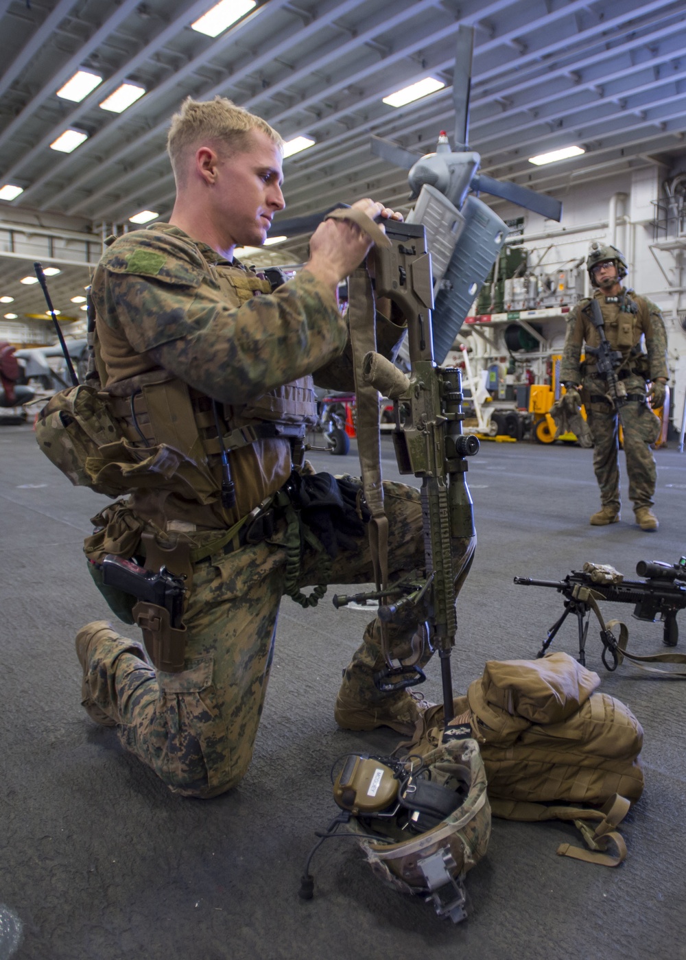 USS Bonhomme Richard (LHD 6) 31st MEU M110 SASS Test-fire