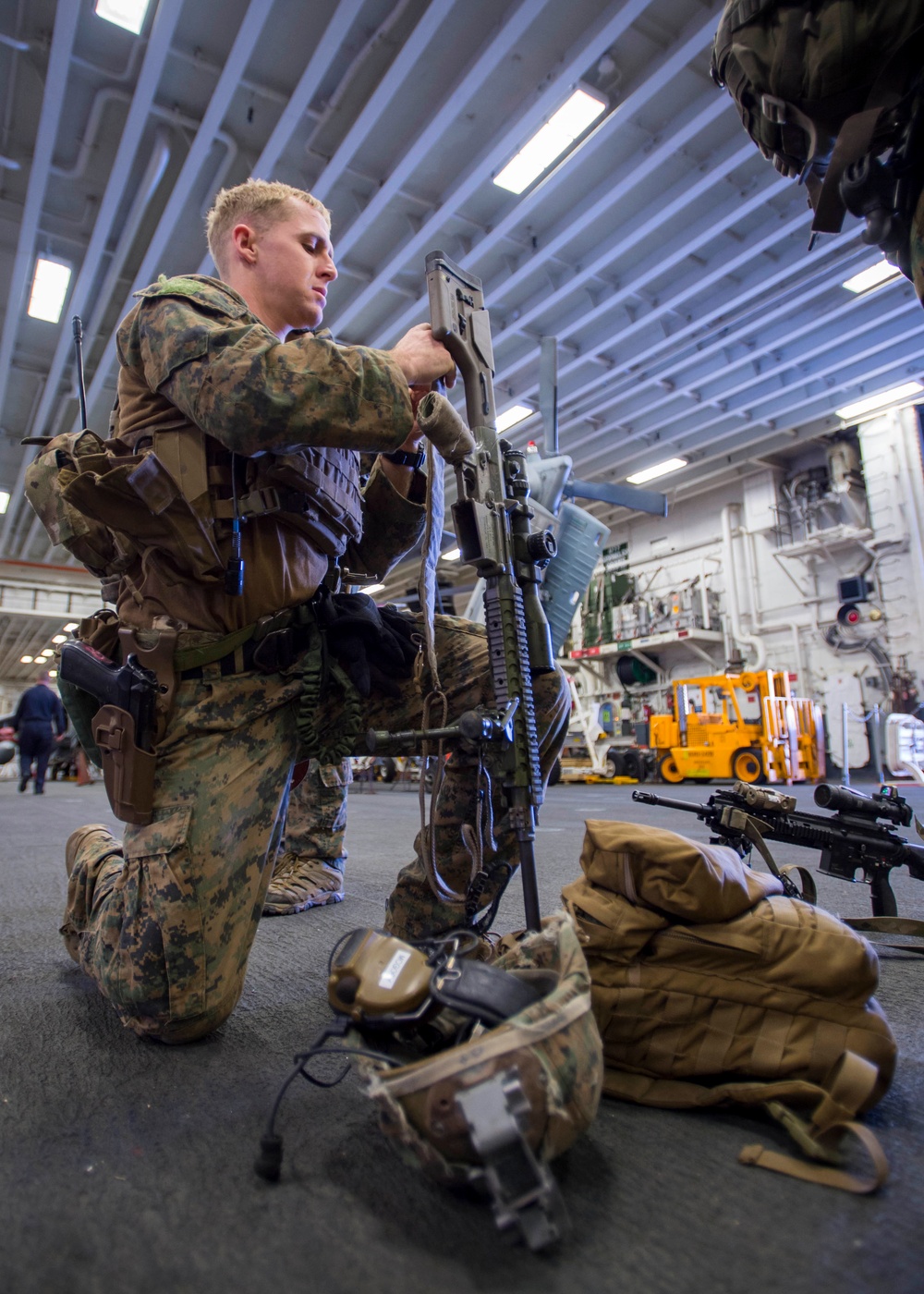 USS Bonhomme Richard (LHD 6) 31st MEU M110 SASS Test-fire