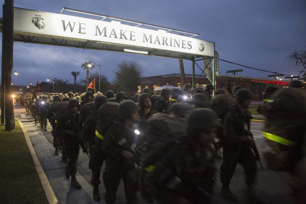 Marine recruits finish crucible, earn title Marine on Parris Island