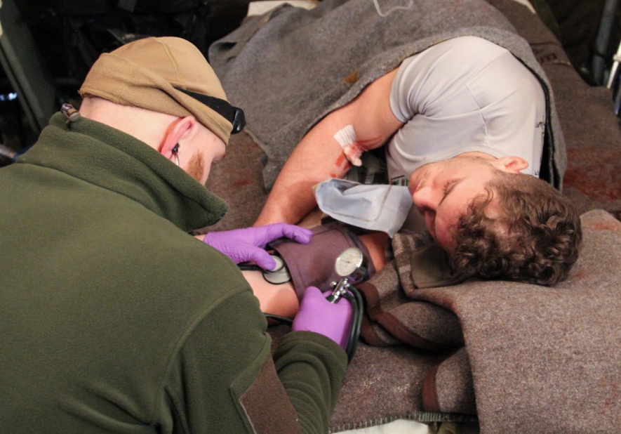 Special Operations Medic provides care during NSOCM course
