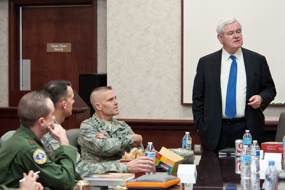 Gingrich visits Air University