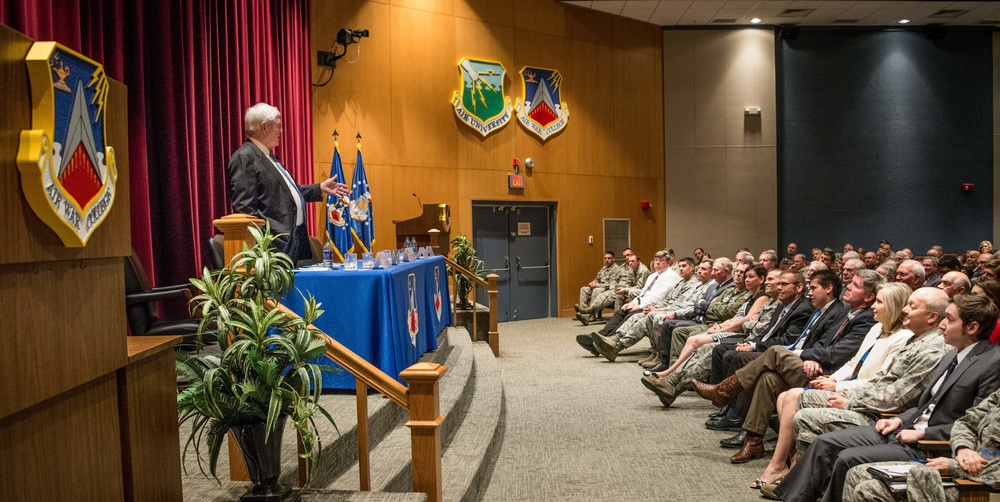 Speaker Newt Gingrich Leads Research Panel Discussion at Air War College