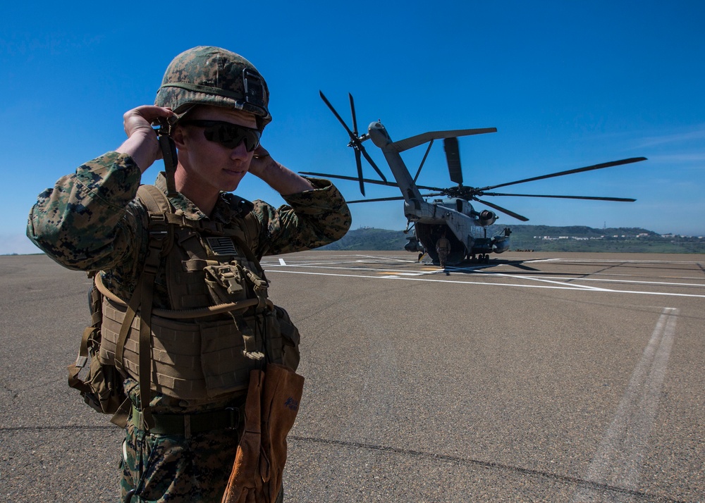 Security Platoon, 5th Marines Participate in Fast-Rope Exercise