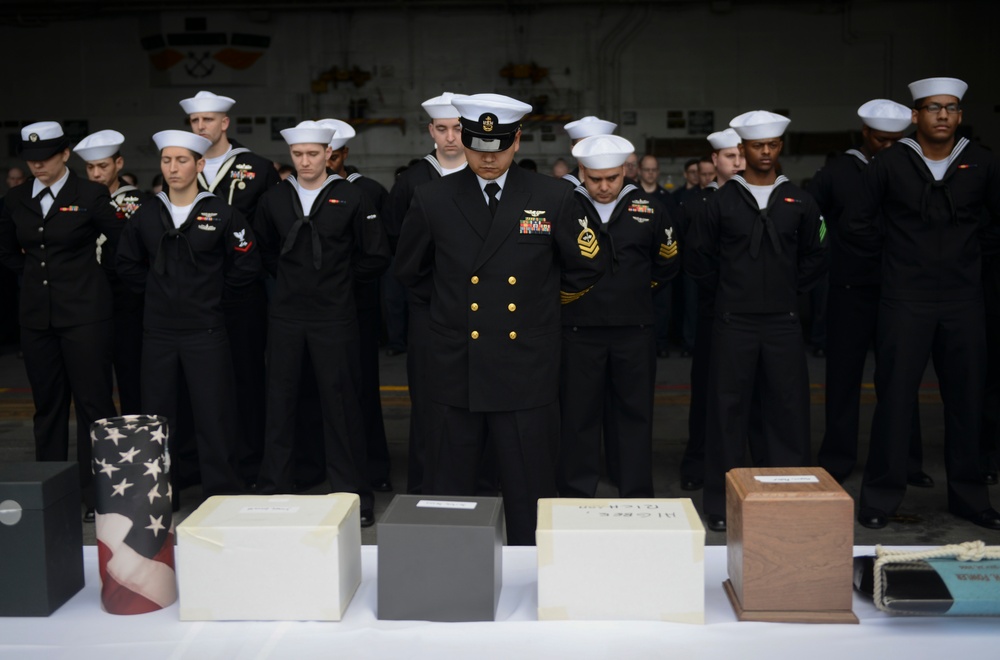 Nimitz conducts burial at sea