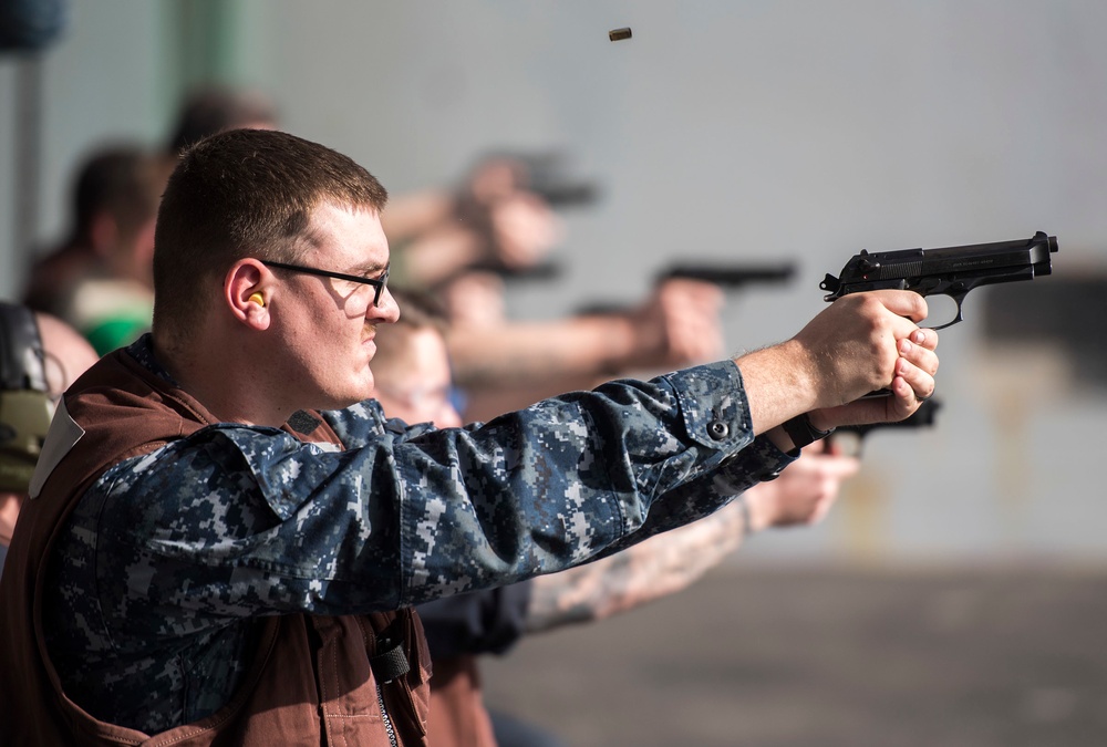 GHWB is the flagship of Carrier Strike Group (CSG) 2, which is comprised of the staff of CSG-2; GHWB; the nine squadrons and staff of Carrier Air Wing (CVW) 8; Destroyer Squadron (DESRON) 22 staff and guided-missile destroyers USS Laboon (DDG 58) and USS