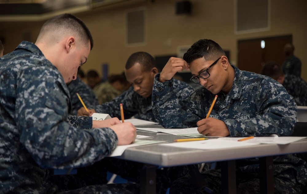 Sailors Take Navy-wide E-4 Advancement Exam